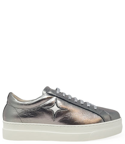 Moma X Madison Maison Silver Leather Platform Sneaker - MADISON MAISON