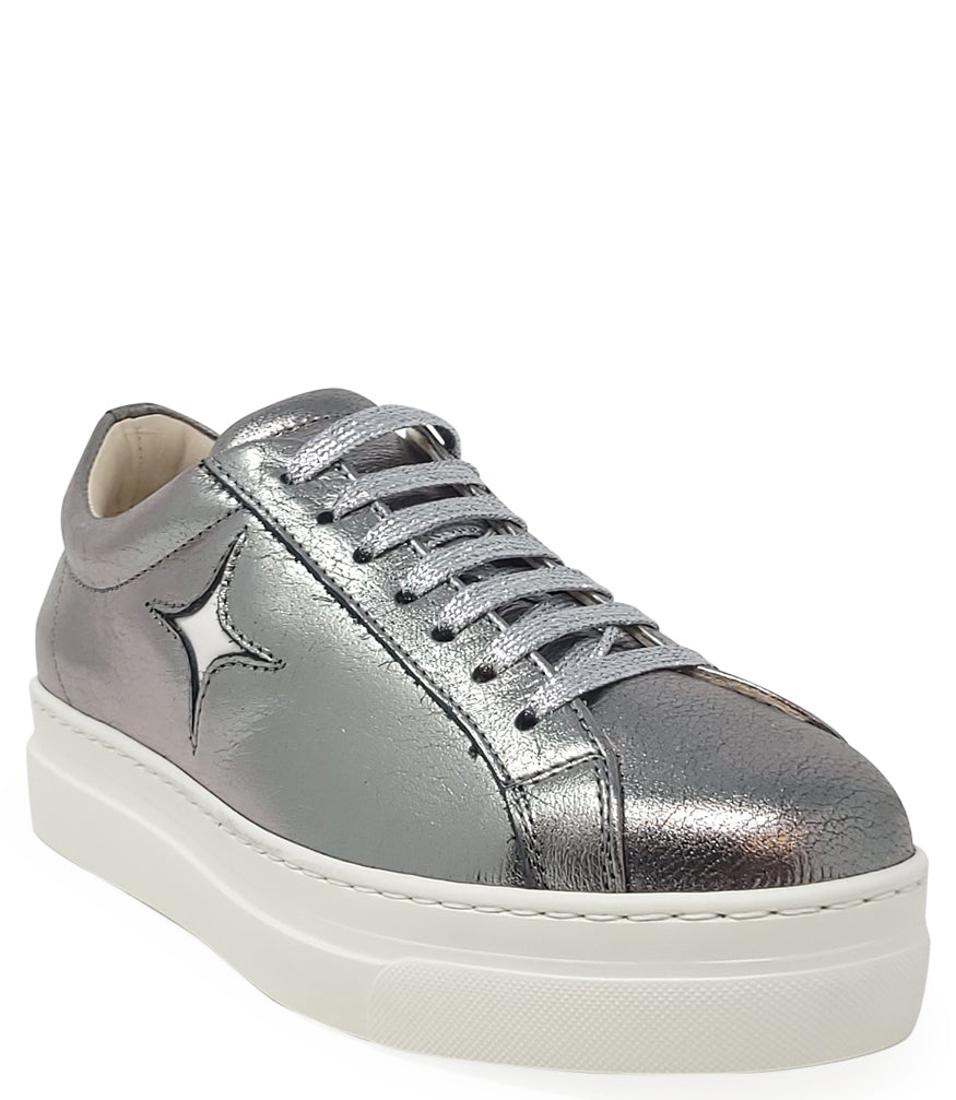 Moma X Madison Maison Silver Leather Platform Sneaker - MADISON MAISON