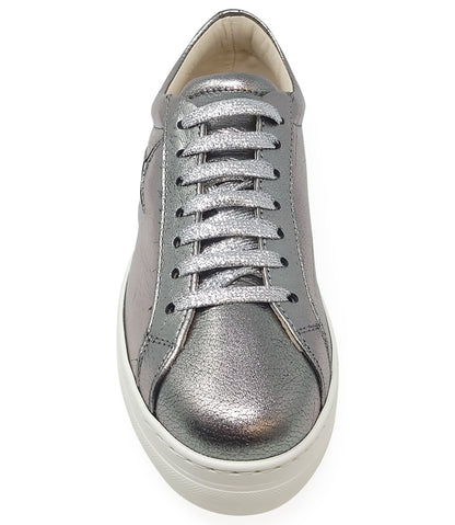 Moma X Madison Maison Silver Leather Platform Sneaker - MADISON MAISON