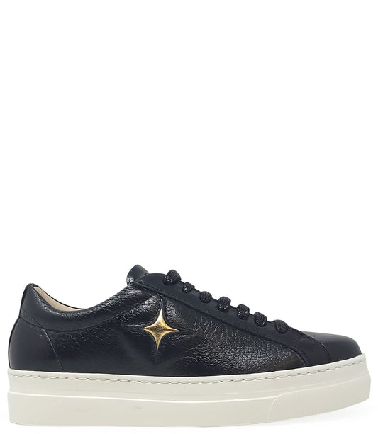 Moma X Madison Maison Black Leather Platform Sneaker - MADISON MAISON