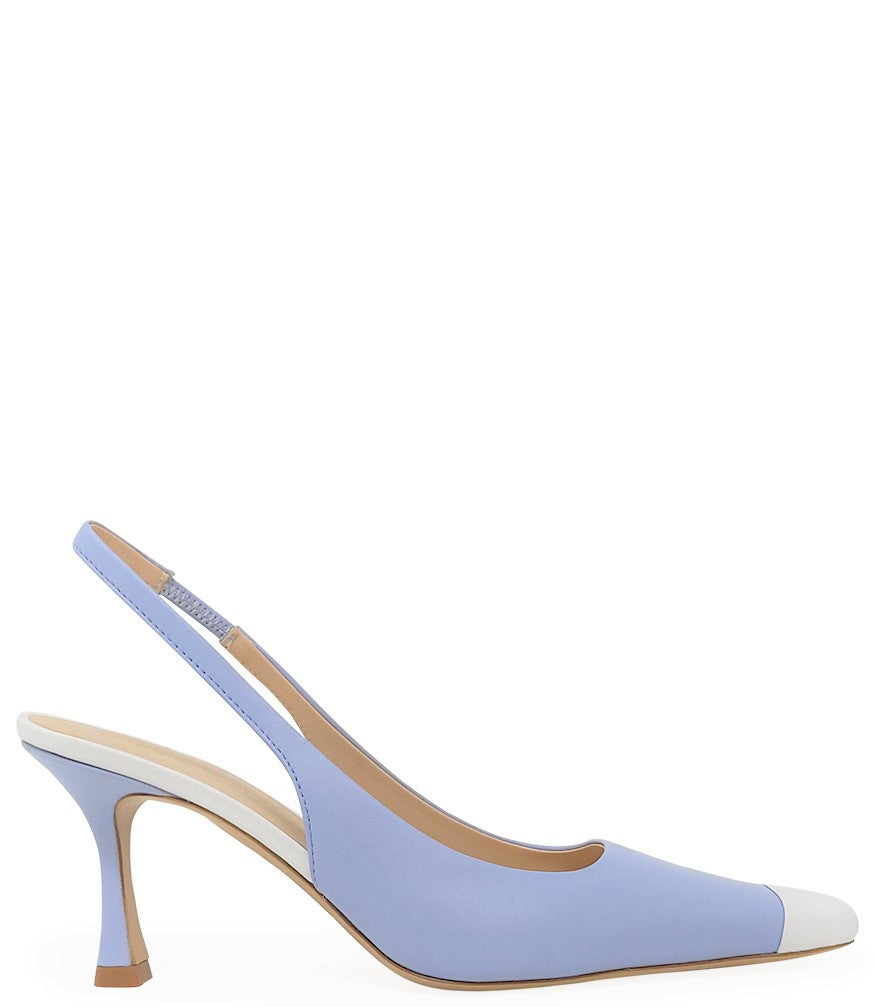 Madison Maison Lt Blue/White Snip Toe Slingback - MADISON MAISON