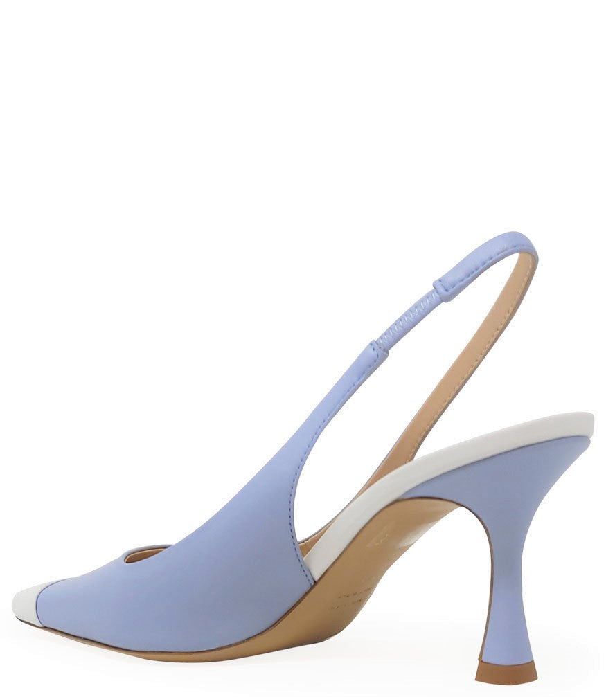 Madison Maison Lt Blue/White Snip Toe Slingback - MADISON MAISON