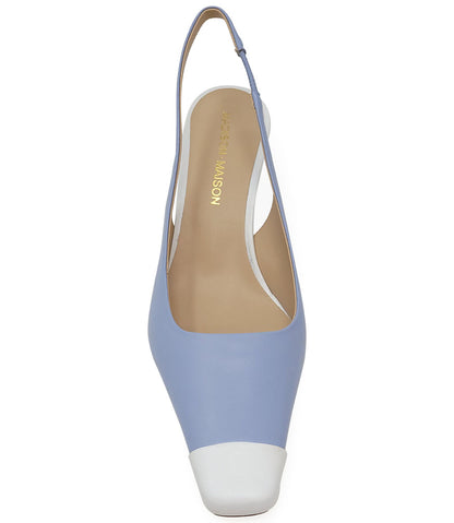 Madison Maison Lt Blue/White Snip Toe Slingback - MADISON MAISON