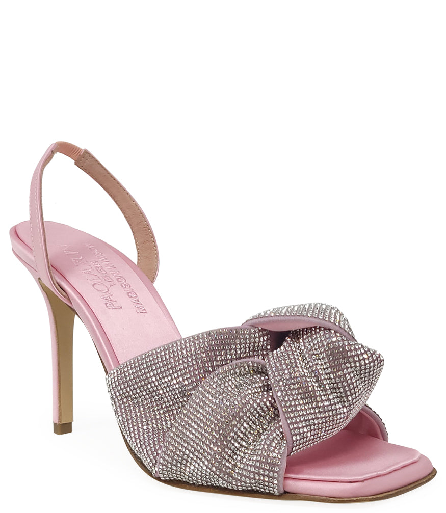 Madison Maison Pink Satin Leather High Heel Sandal - MADISON MAISON