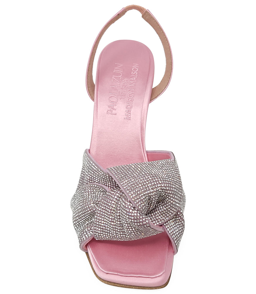 Madison Maison Pink Satin Leather High Heel Sandal - MADISON MAISON