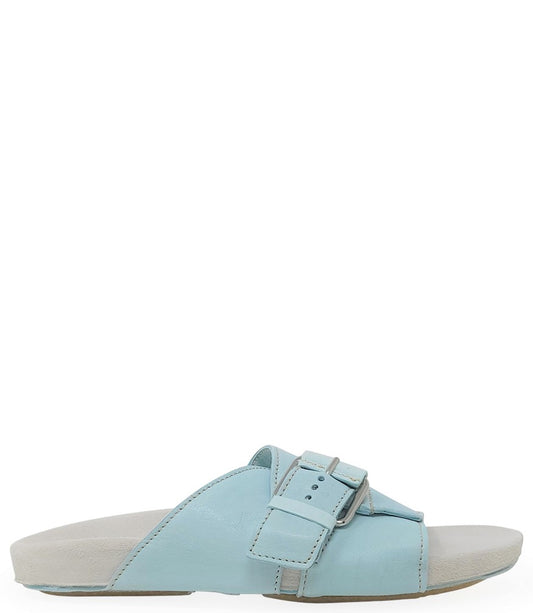 Moma Light Blue Leather Open Toe Sandal - MADISON MAISON