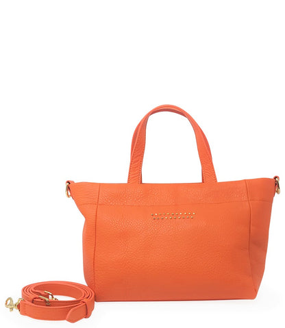 Quyenn Eva Orange Leather Mini Tote Bag - MADISON MAISON
