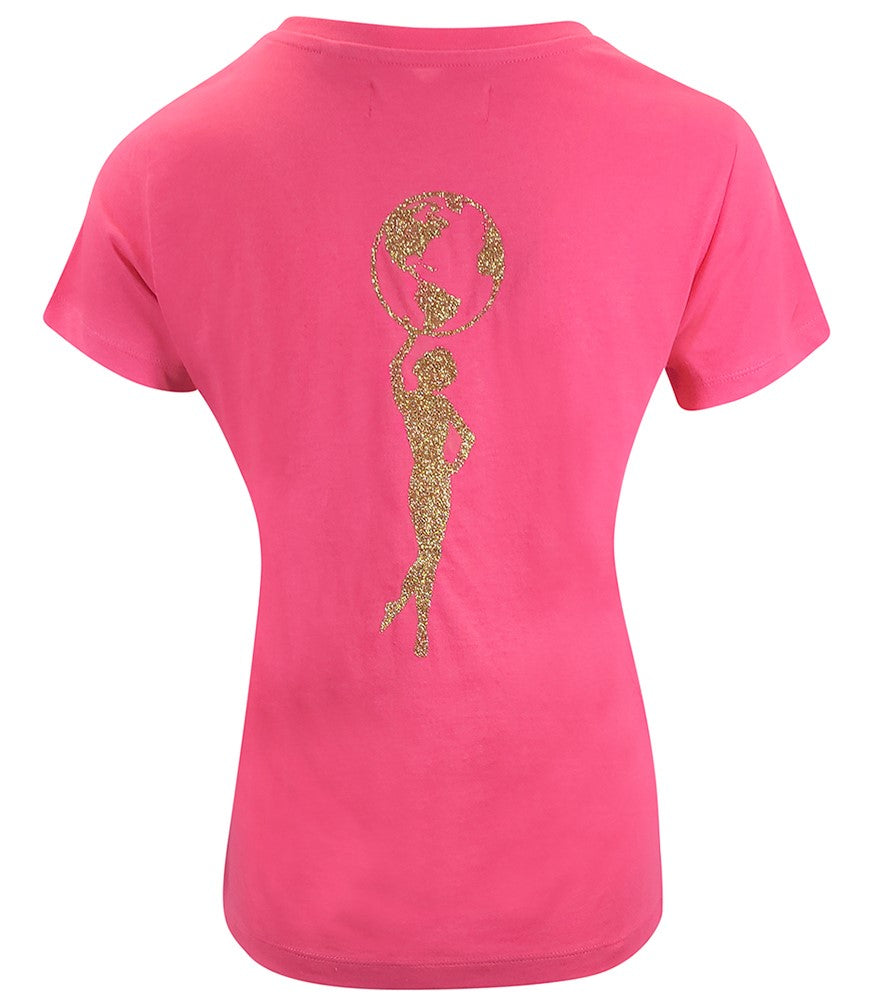 Designing Hollywood  X Madison Maison Cotton Fuchsia Star Lady  T Shirt - MADISON MAISON