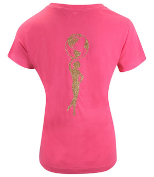 Designing Hollywood  X Madison Maison Cotton Fuchsia Star Lady  T Shirt - MADISON MAISON