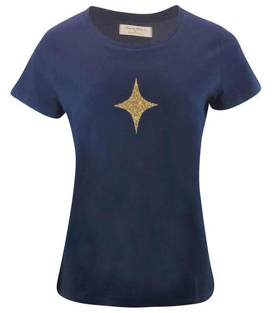 Designing Hollywood  X Madison Maison Cotton Navy Star Lady T Shirt - MADISON MAISON