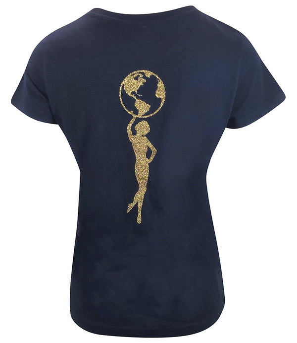 Designing Hollywood  X Madison Maison Cotton Navy Star Lady T Shirt - MADISON MAISON