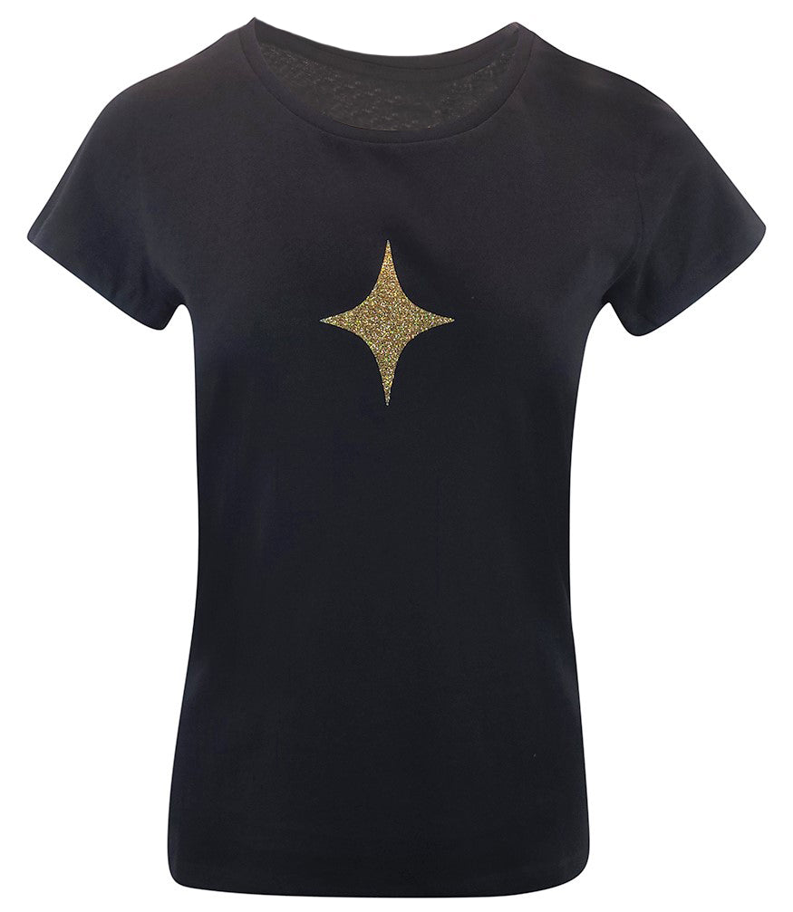 Designing Hollywood  X Madison Maison Cotton Black Star Lady T Shirt - MADISON MAISON
