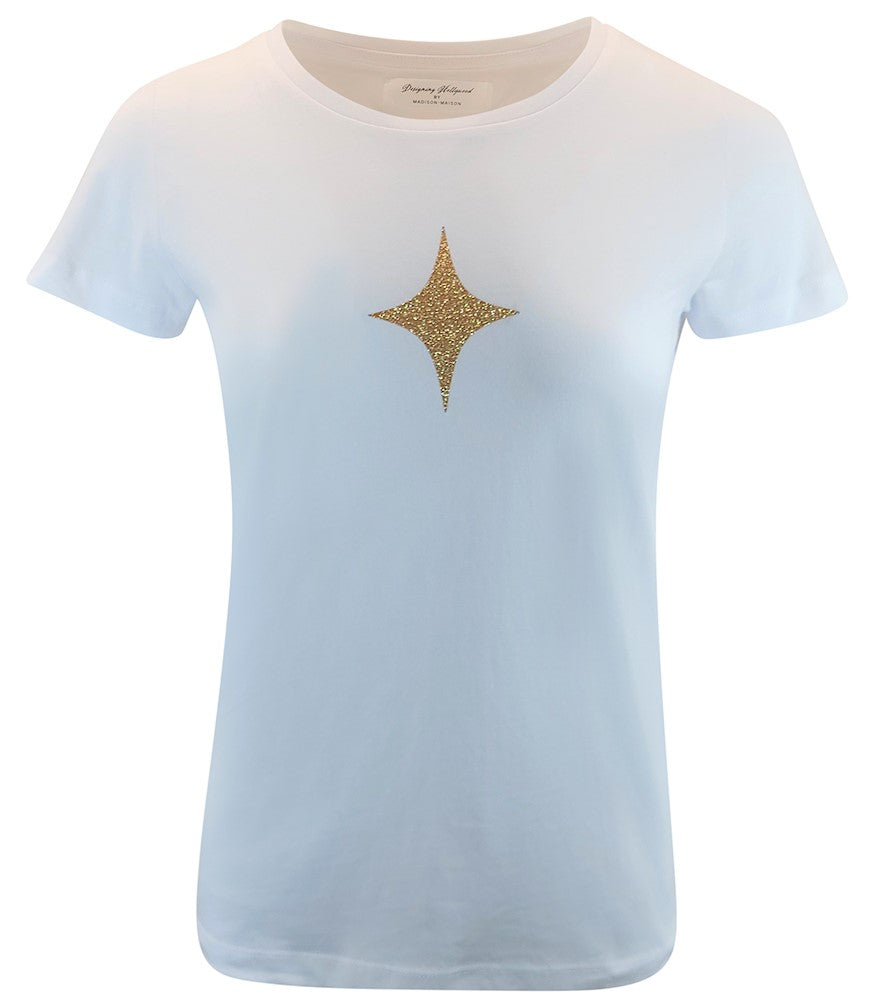 Designing Hollywood  X Madison Maison Cotton White Star Lady T Shirt - MADISON MAISON