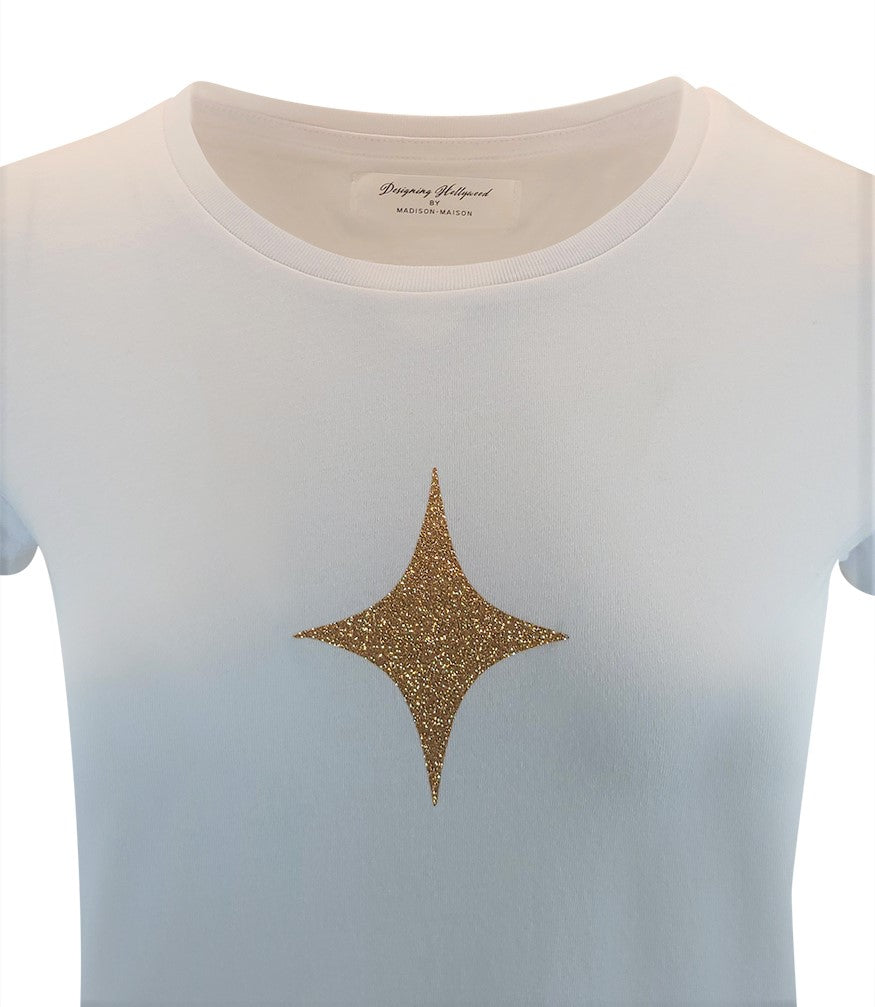 Designing Hollywood  X Madison Maison Cotton White Star Lady T Shirt - MADISON MAISON