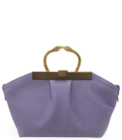 Madison Maison Lavender Leather Min Bag With Snake Handle - MADISON MAISON