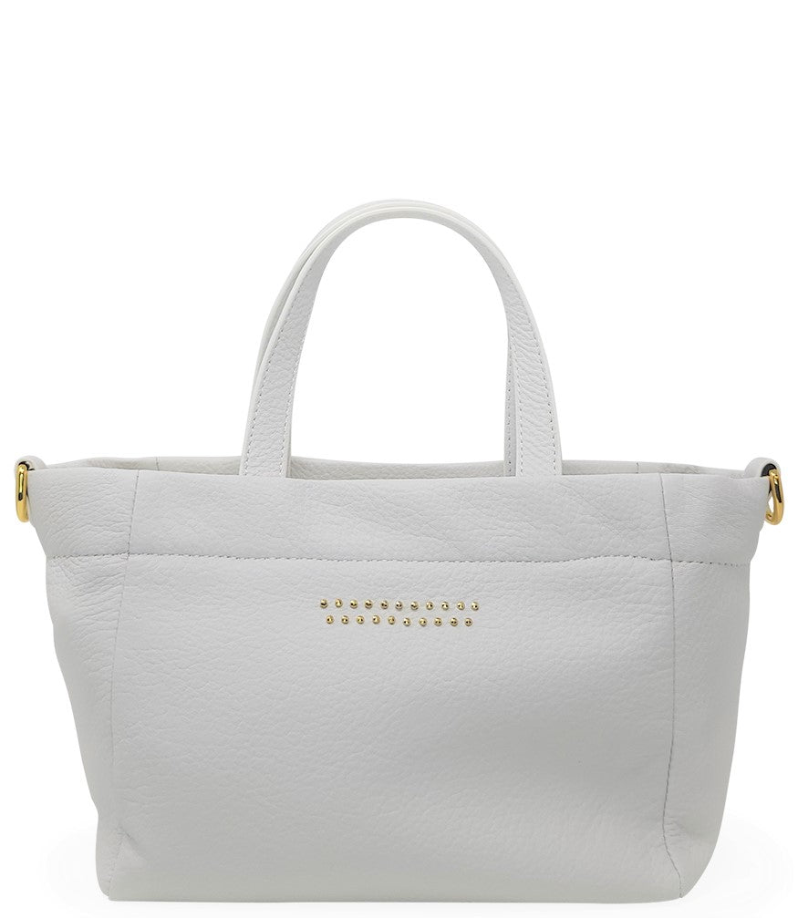 Quyenn Eva White Leather Mini Tote Bag - MADISON MAISON