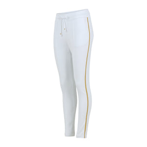 Madison Maison White W/ Gold Stripe Sweatpants - MADISON