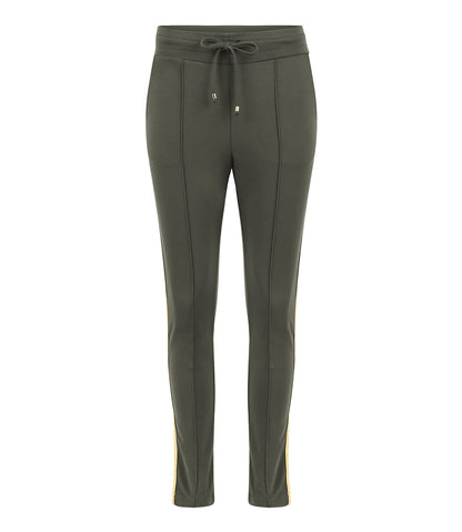 Madison Maison Army Green W/ Gold Stripe Sweatpants - MADISON MAISON