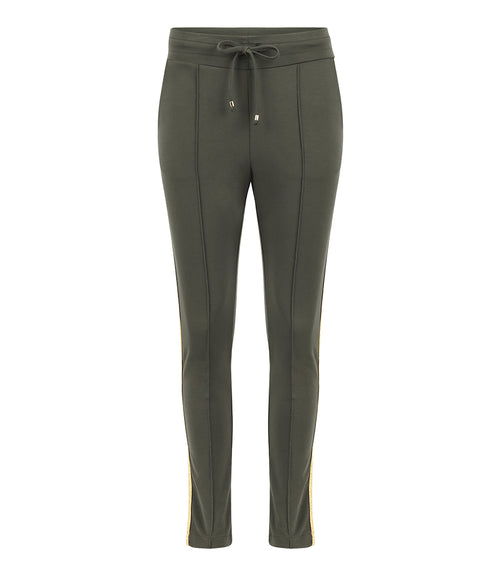Madison Maison Army Green W/ Gold Stripe Sweatpants - MADISON MAISON