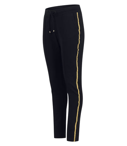 Madison Maison Black W/ Gold Stripe Sweatpants - MADISON MAISON