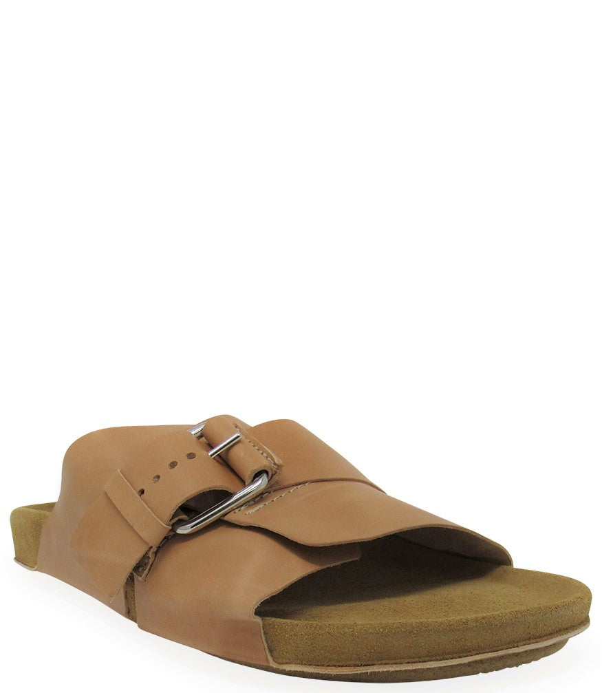 Moma Tan Leather Open Toe Sandal - MADISON MAISON