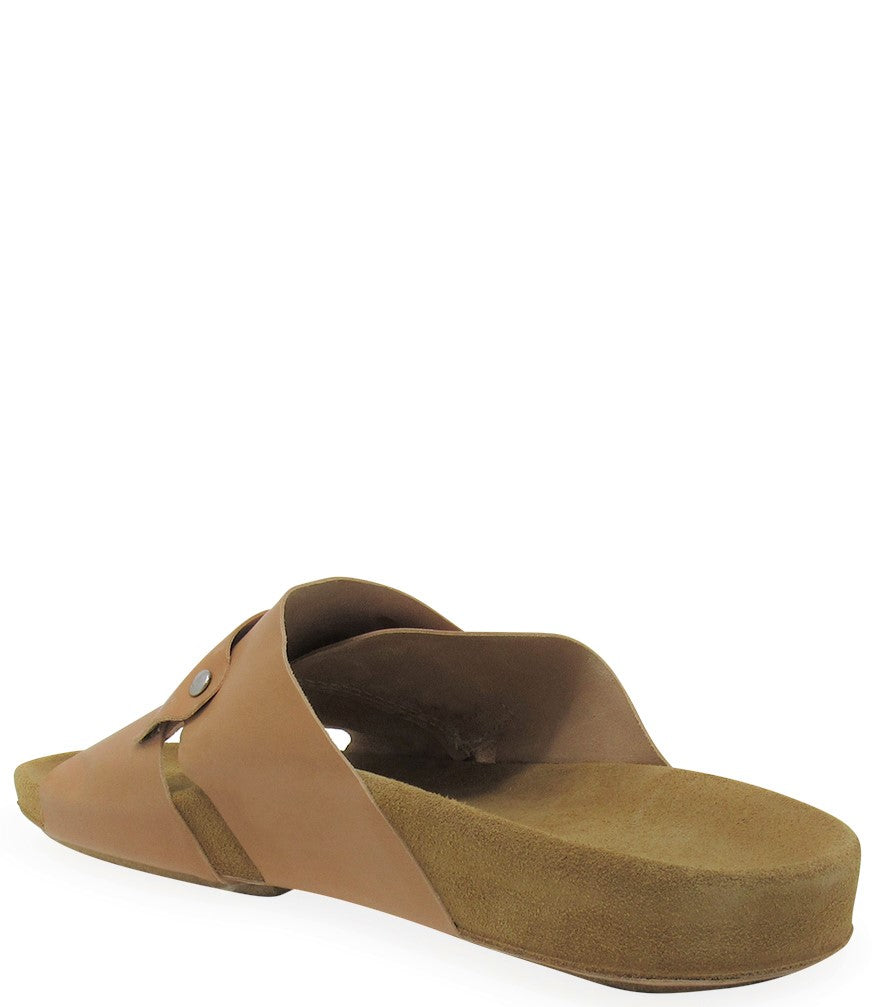 Moma Tan Leather Open Toe Sandal - MADISON MAISON