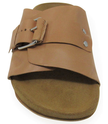 Moma Tan Leather Open Toe Sandal - MADISON MAISON