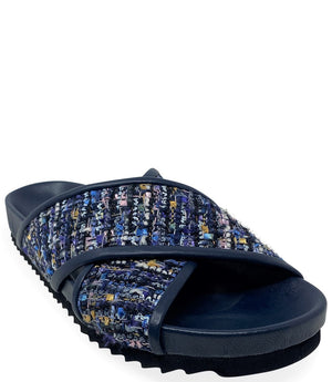 Navy Cross Sandal