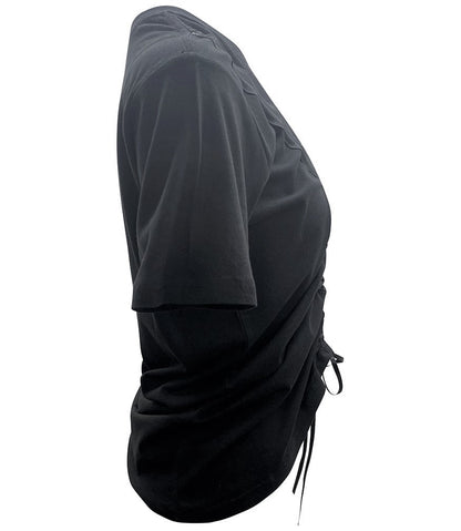 Madison Maison Black Drawstring T Shirt