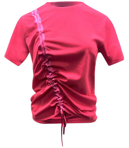 Madison Maison Fuchsia Drawstring T Shirt