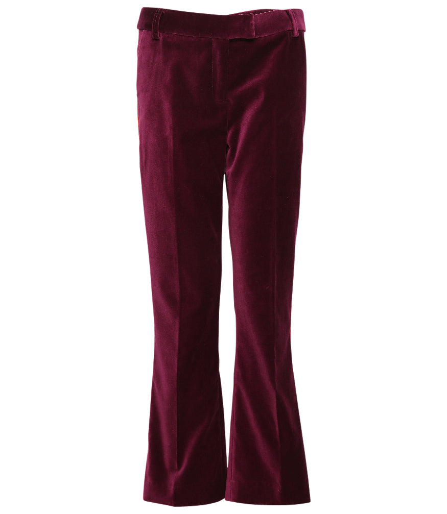 Giuliette Brown Violet Flare Woven Pants