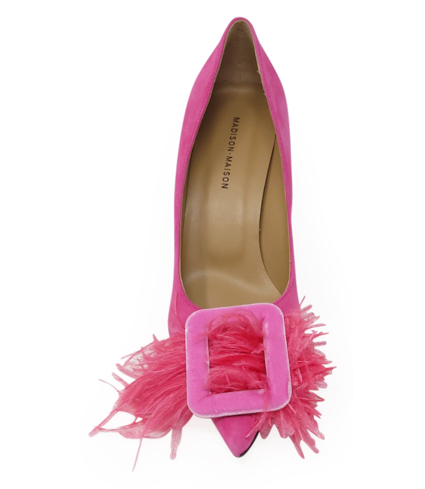 Madison Maison Fuchsia Suede Heel Pump - MADISON MAISON