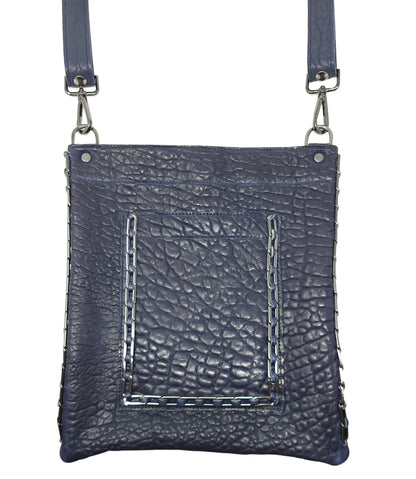 Quyenn Navy Leather Chain Crossbody - MADISON MAISON