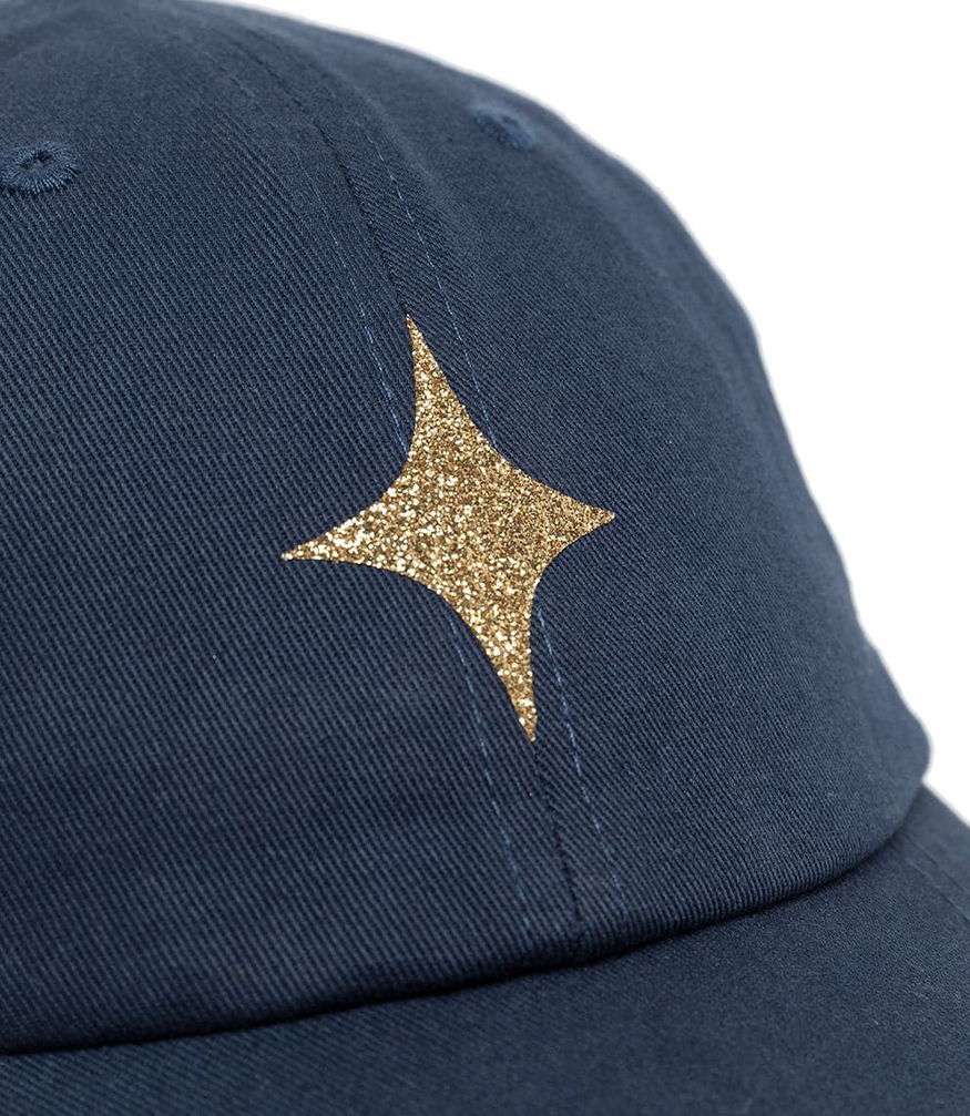 Madison Maison Navy Baseball Cap With Glitter Star