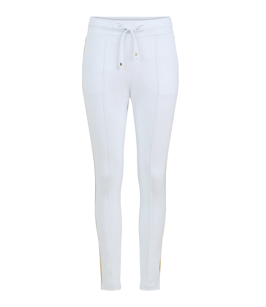 Madison Maison White W/ Gold Stripe Sweatpants - MADISON