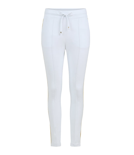 Madison Maison White W/ Gold Stripe Sweatpants - MADISON