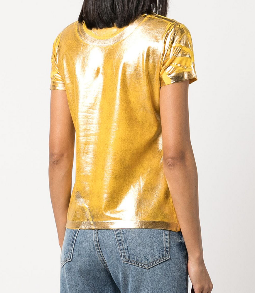 
                      
                        metallic coated cotton t shirt 
                      
                    