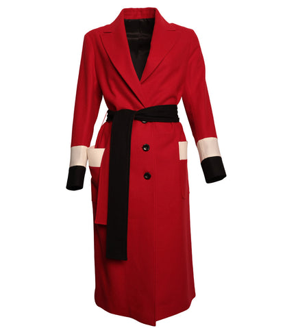 Loden Tal Oversized Boxer Red Coat