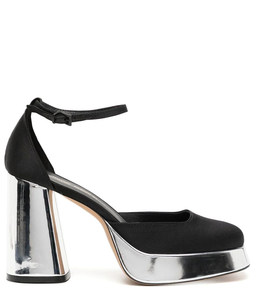 Madison Maison Black/Silver Platform Heel - MADISON MAISON