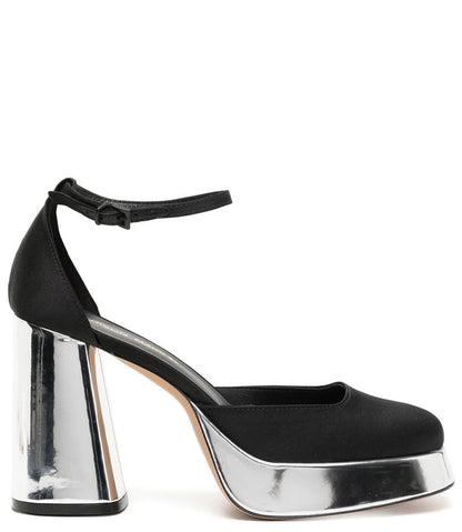 Madison Maison Black/Silver Platform Heel - MADISON MAISON
