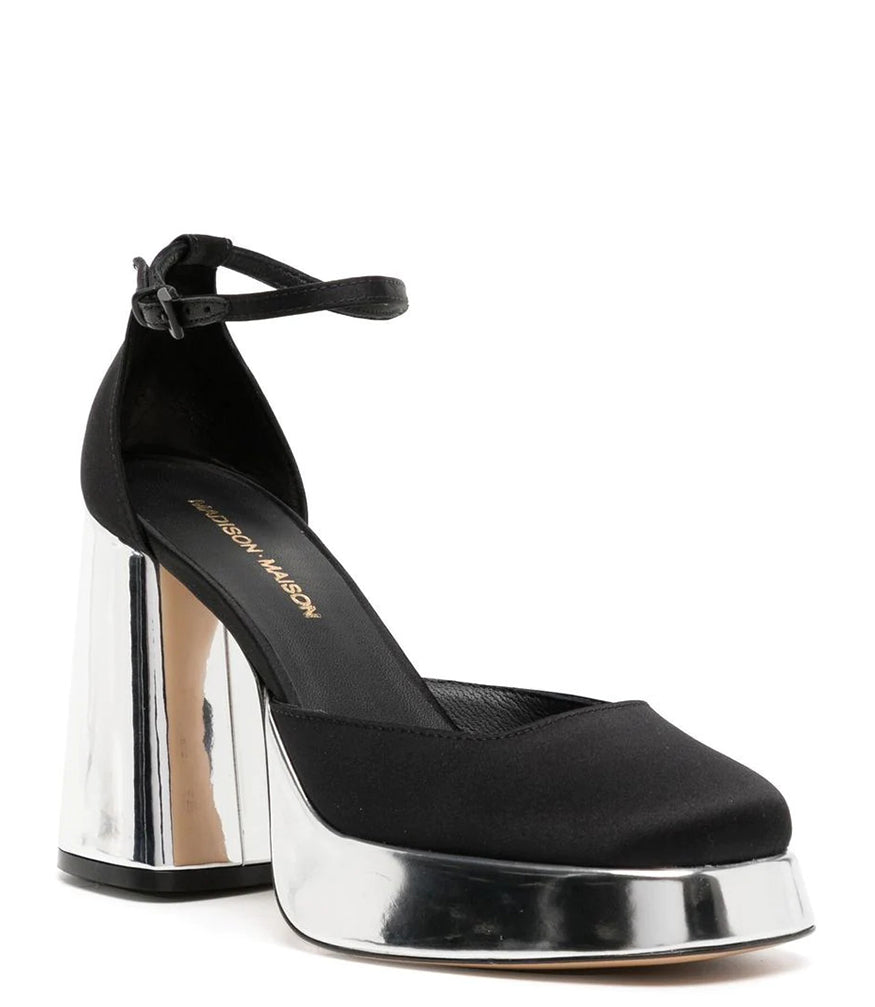 Madison Maison Black/Silver Platform Heel - MADISON MAISON