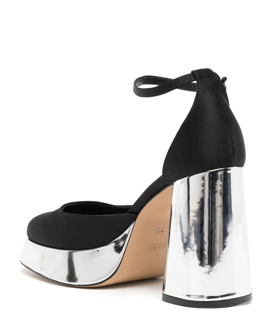 Madison Maison Black/Silver Platform Heel - MADISON MAISON